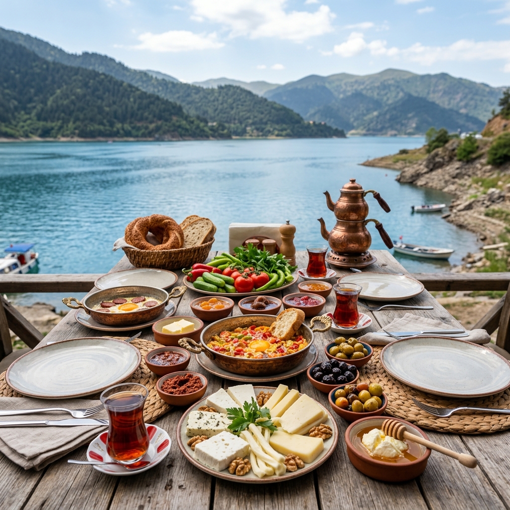 Gusto Antep’te Serpme Köy Kahvaltısına Yoğun İlgi